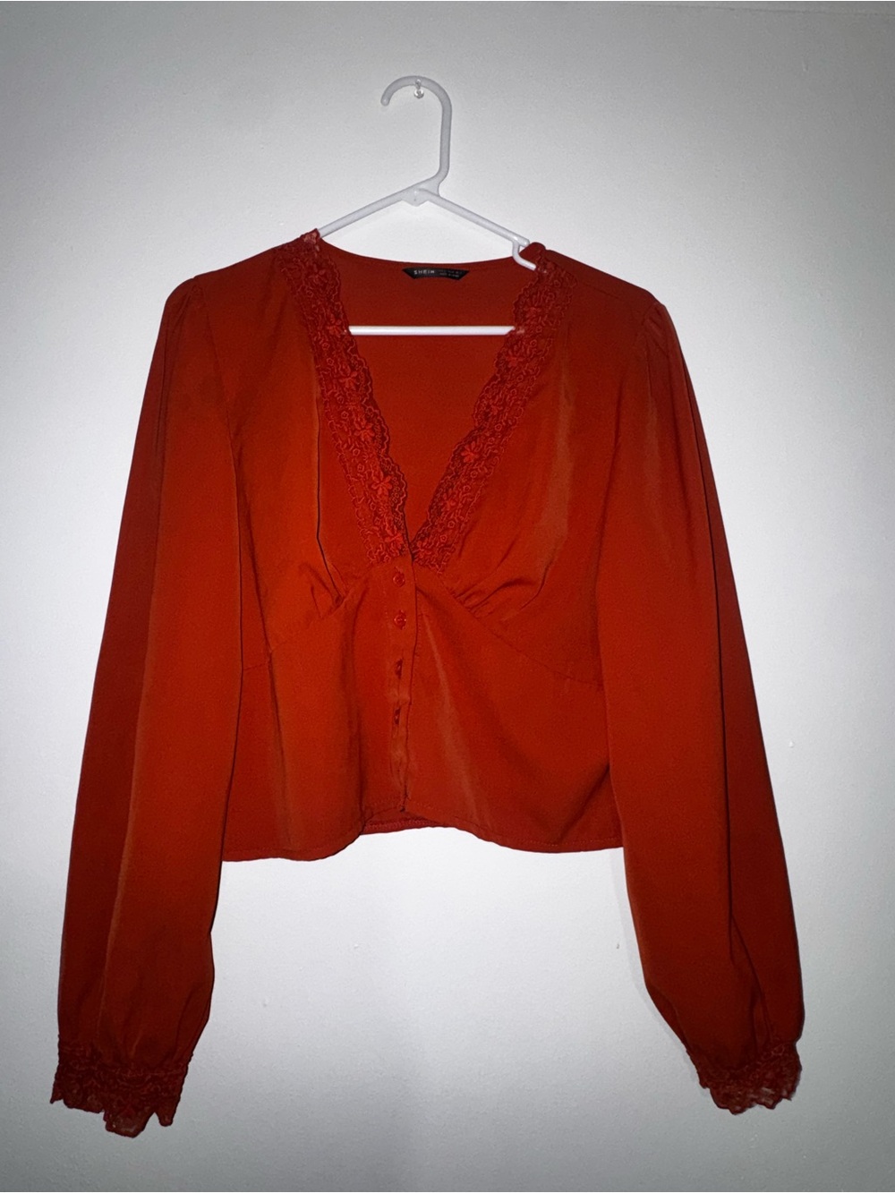 Women's Lace-Trim Blouse